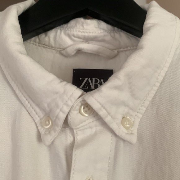 Zara Men’s - White Button Down Collared Shirt - Picture 5 of 8